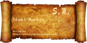 Stekl Martin névjegykártya